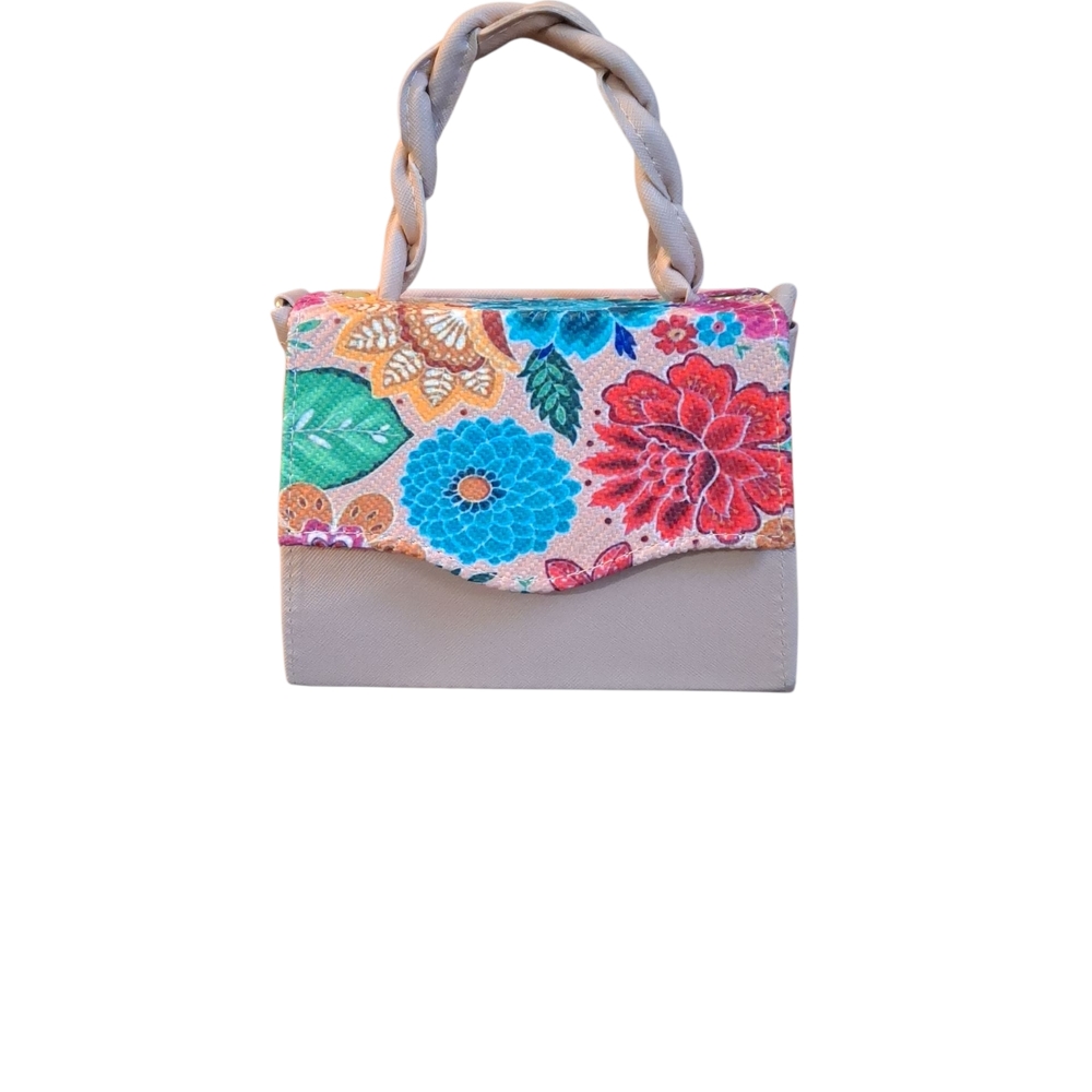 Floral Beige Handbag